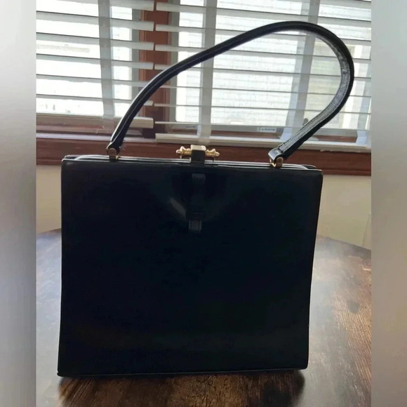 VINTAGE: ladies Made in France satchel handbag - Picture 12 of 16